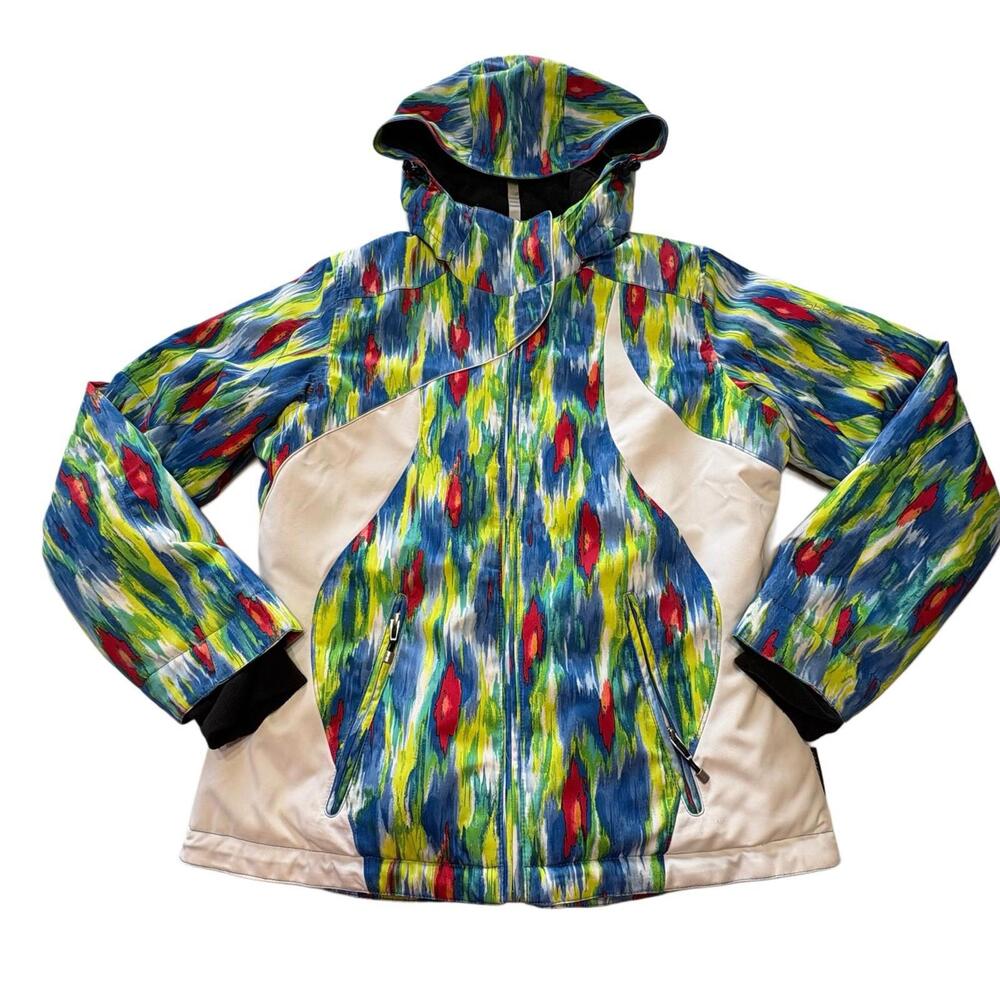 Obermeyer Comformax Classic Colorful Paintbrush Ski Jacket Size 10 Women's
